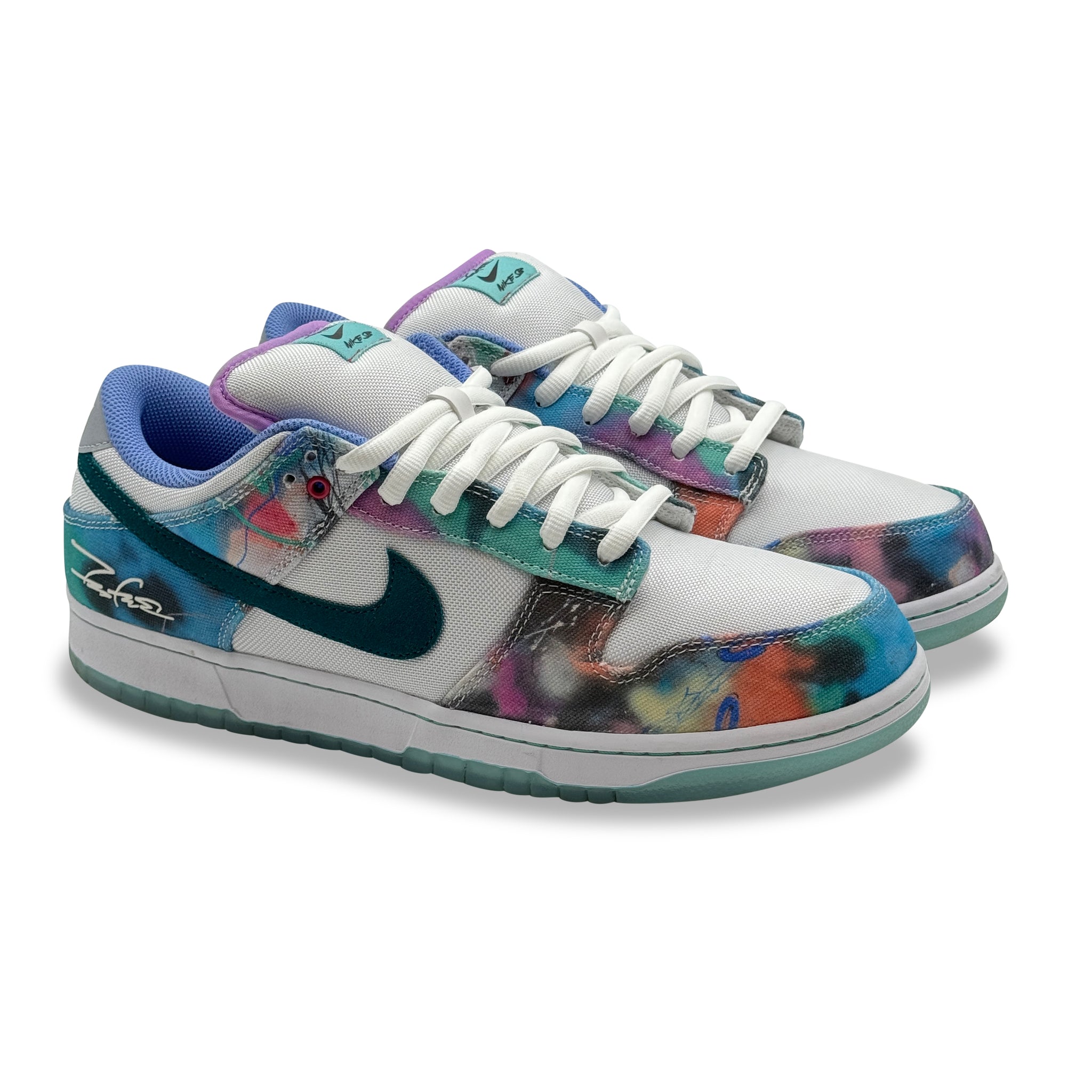 13 US - NIKE SB DUNK LOW FUTURA BLEACHED AQUA W BOX 2024