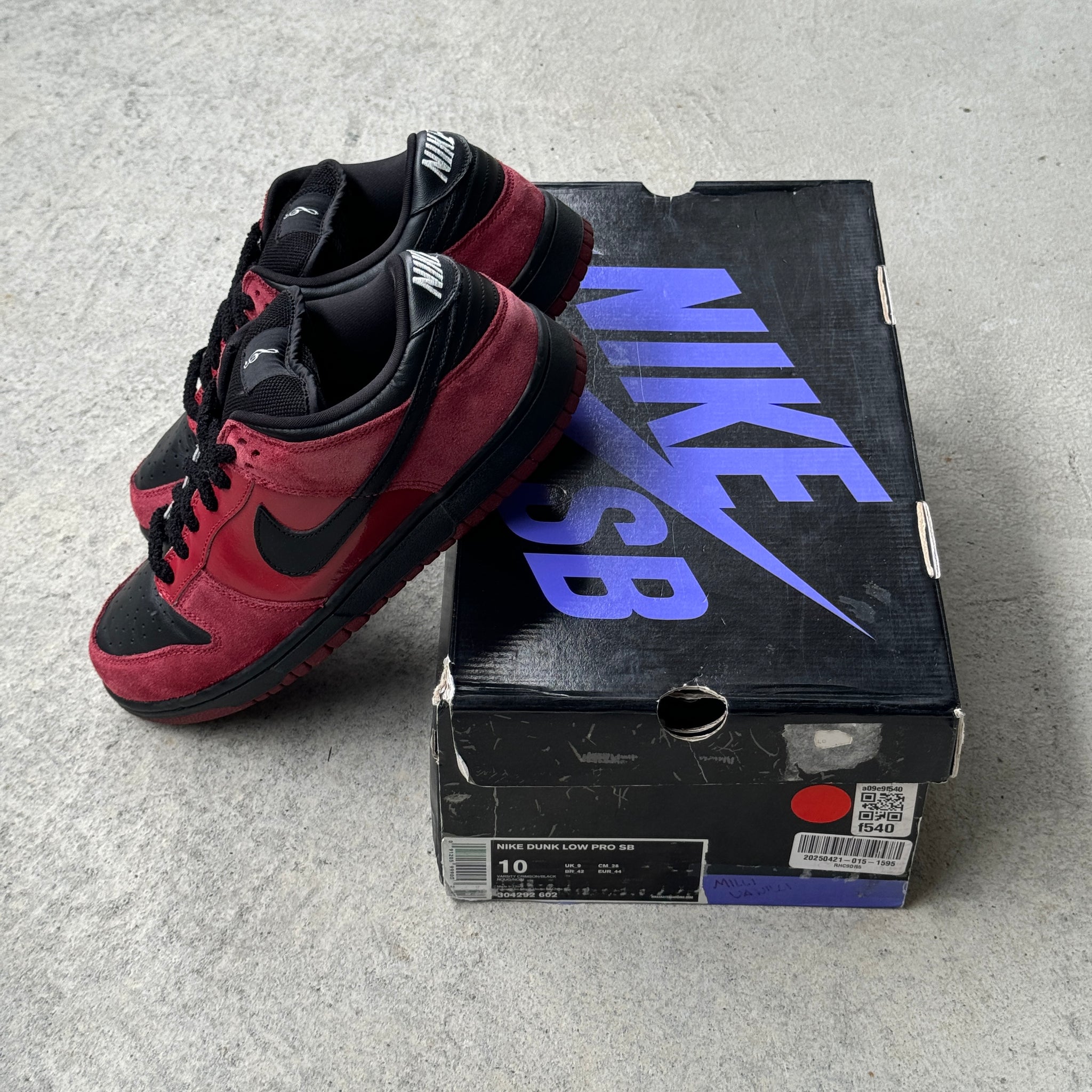 10 US - NIKE SB DUNK LOW MILLI VANILLI W BOX 2007