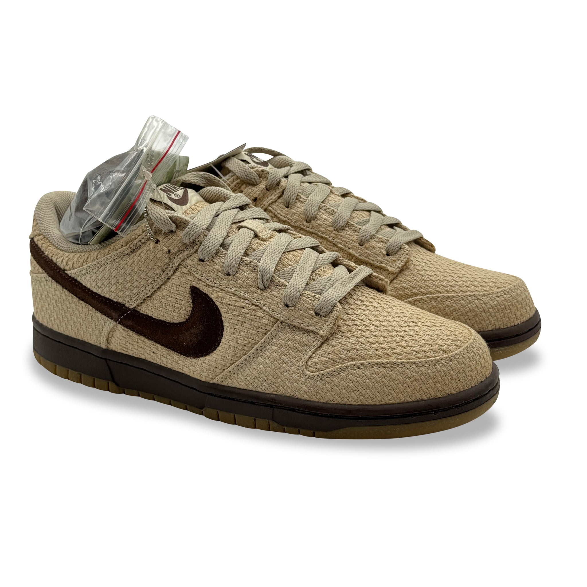 10 US - DS NIKE DUNK LOW NET MEDIUM BROWN HEMP W BOX 2005