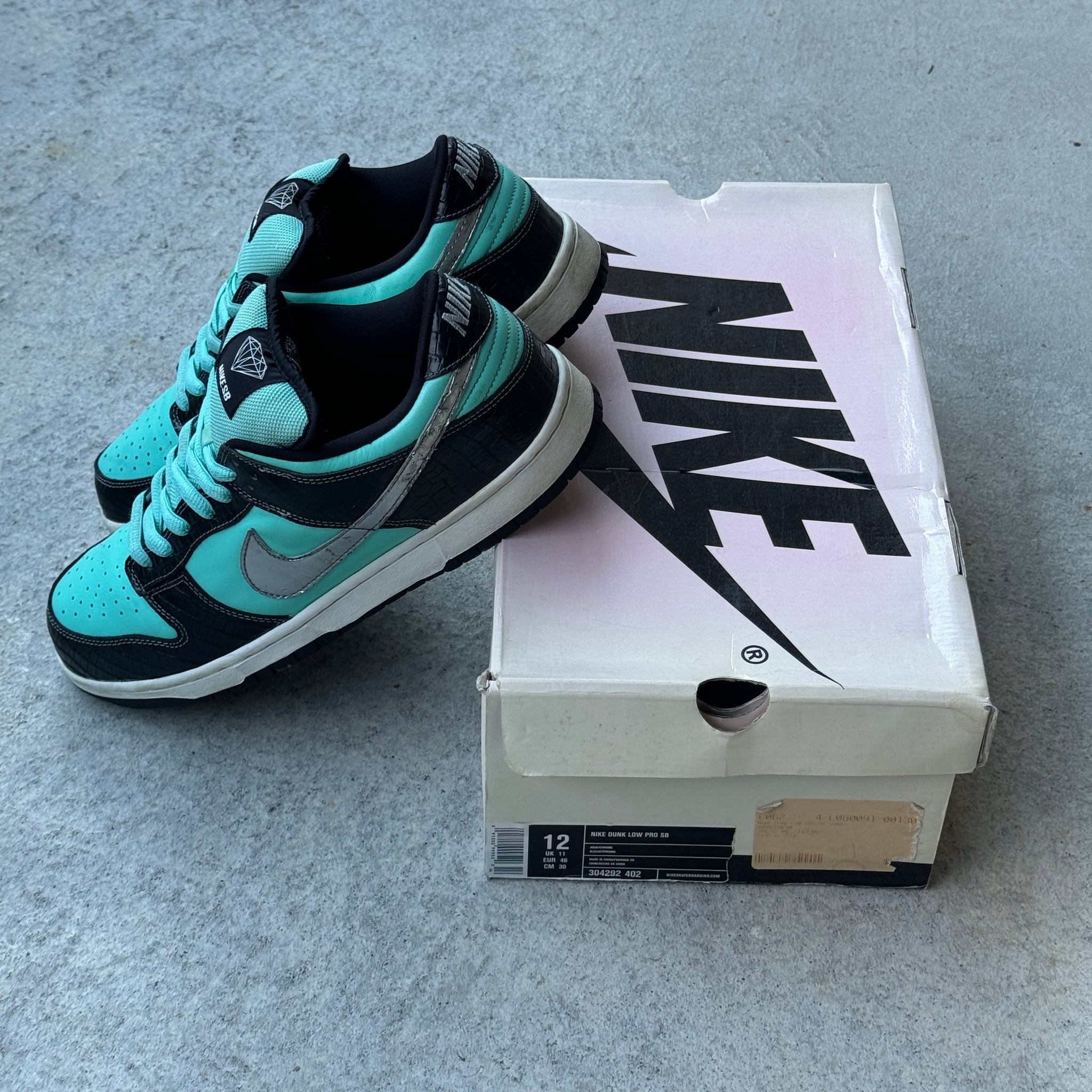 12 US - NIKE SB DUNK LOW TIFFANY W BOX 2005