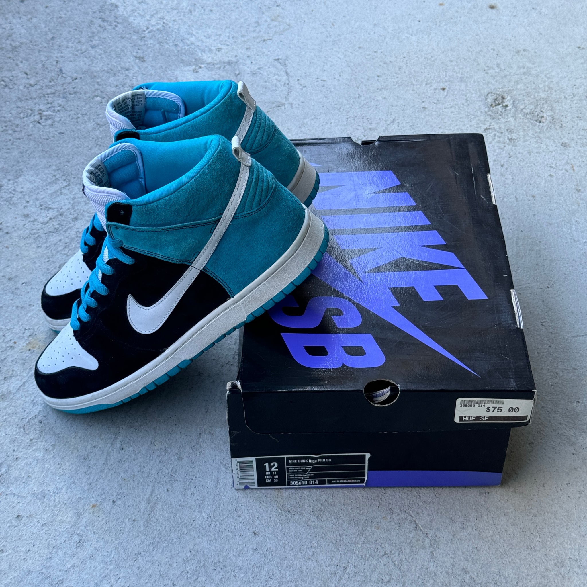 12 US - NIKE SB DUNK HIGH SEND HELP W BOX 2006