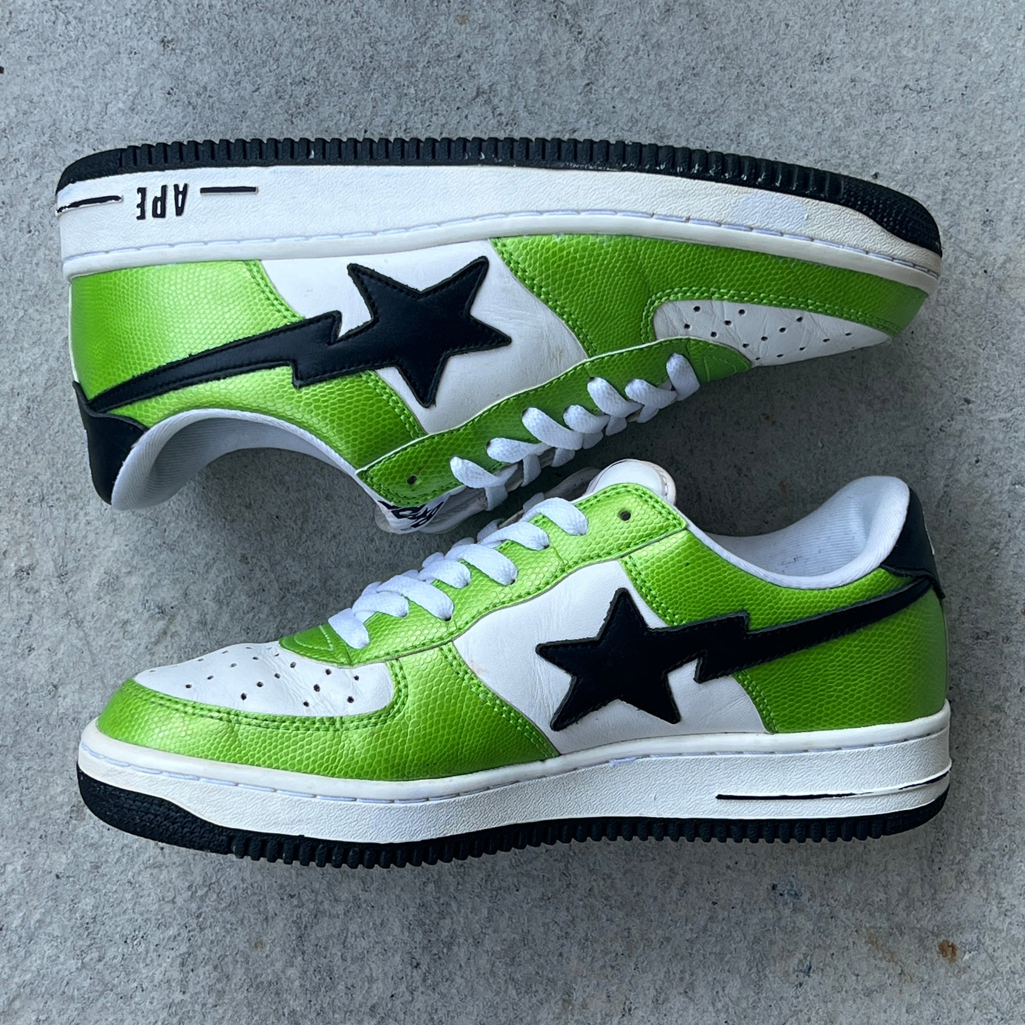 9.5 US - BAPESTA FS-001 GREEN SNAKESKIN W BOX 2006