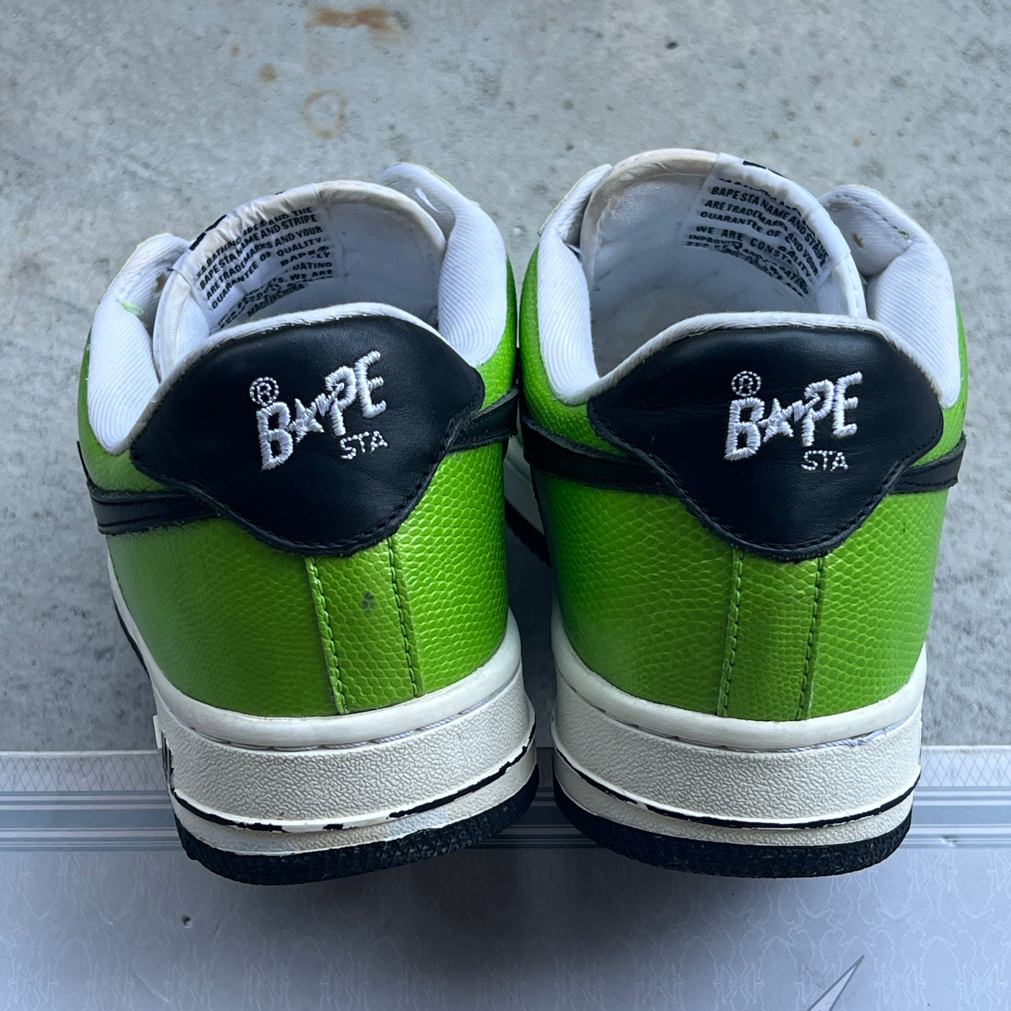 9.5 US - BAPESTA FS-001 GREEN SNAKESKIN W BOX 2006