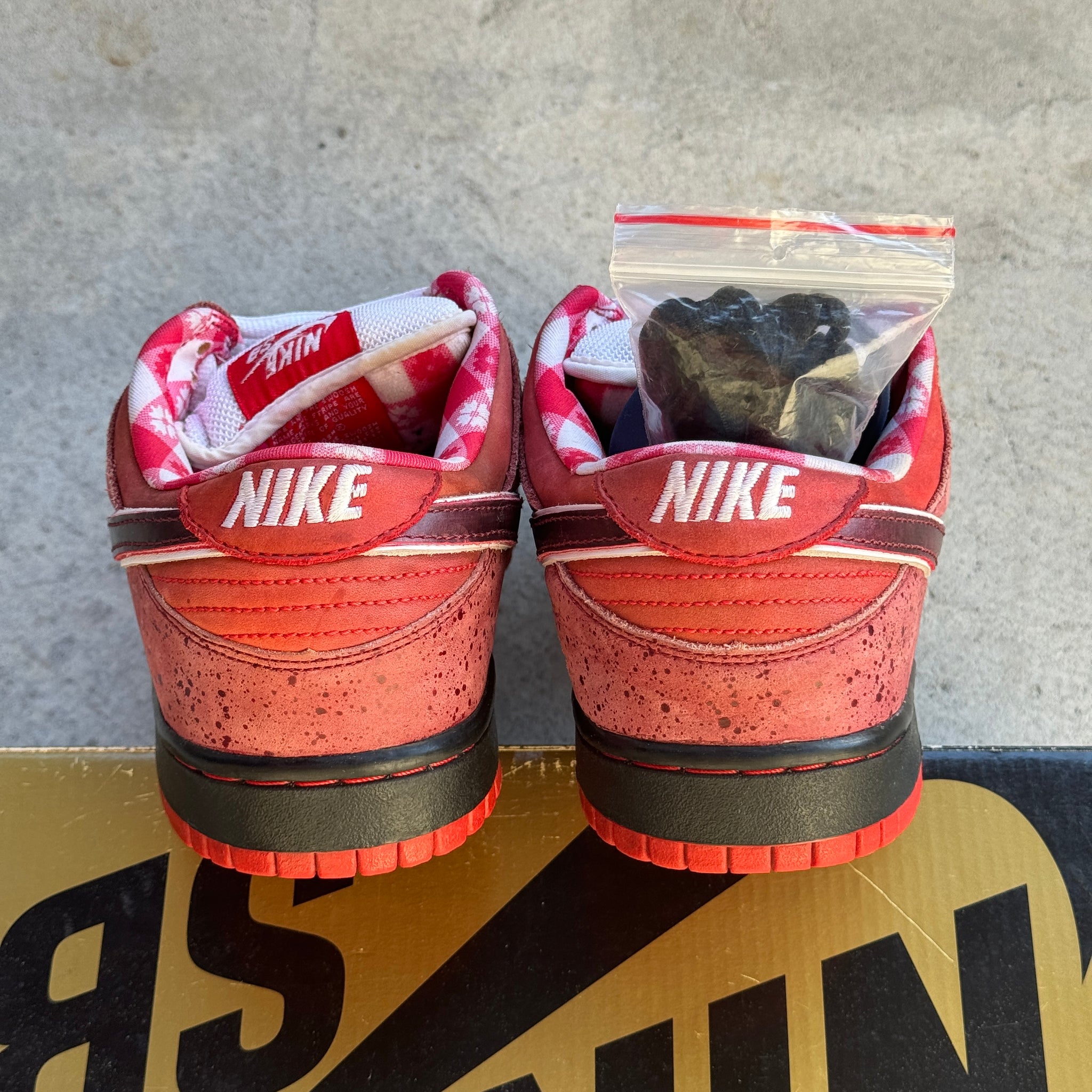 10.5 US - NIKE SB DUNK LOW RED LOBSTER W BOX 2008