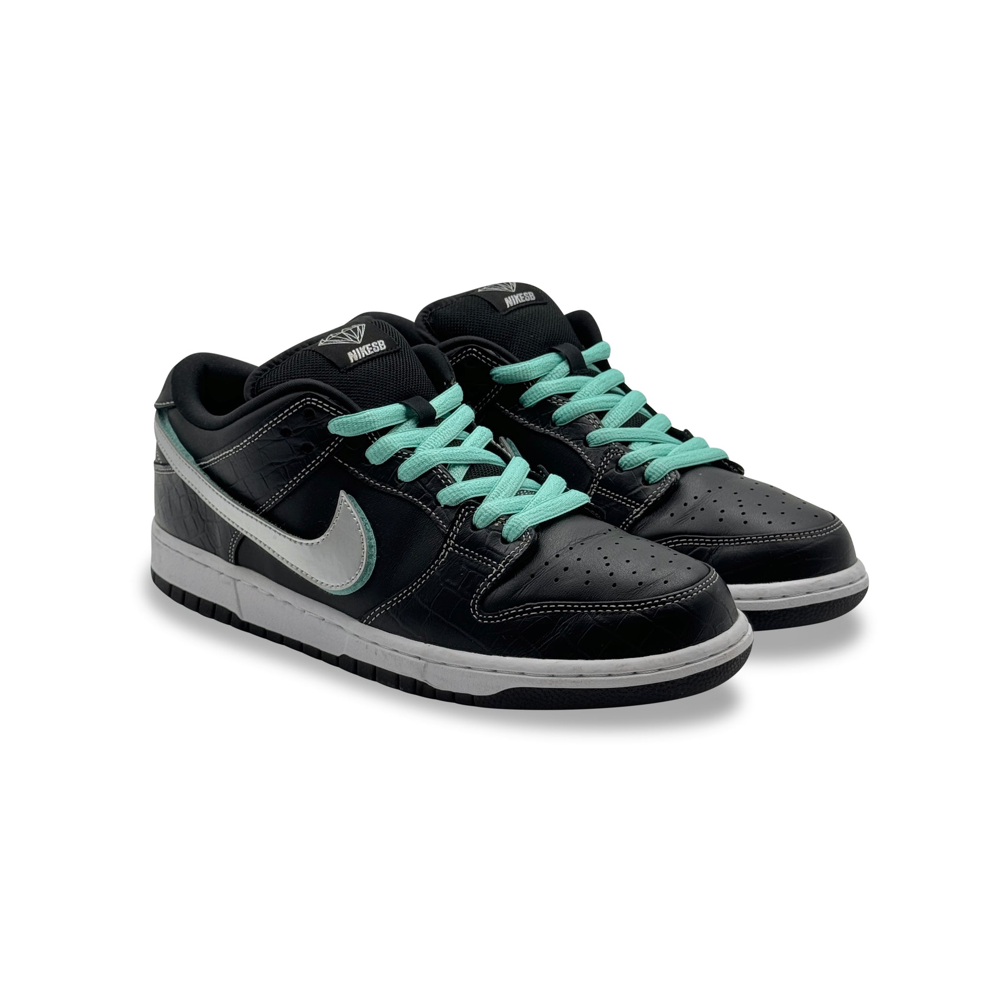 10.5 US - NIKE SB DUNK LOW BLACK DIAMOND W BOX 2018