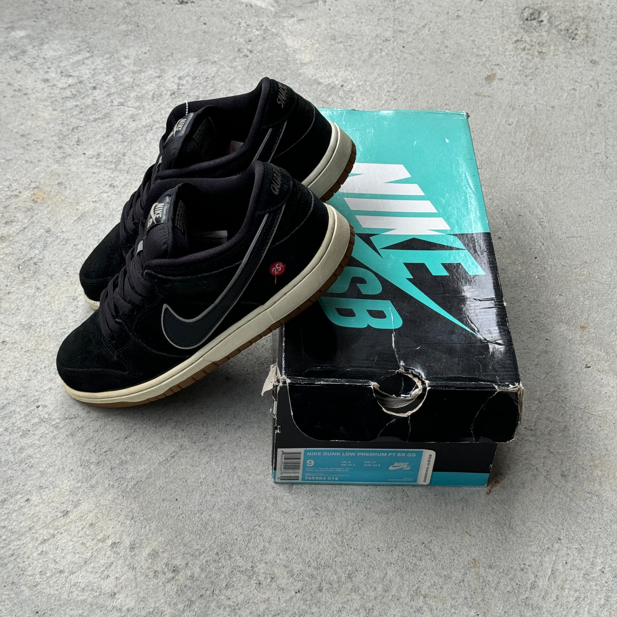 9 US - NIKE SB DUNK LOW QUARTERSNACK W BOX 2014