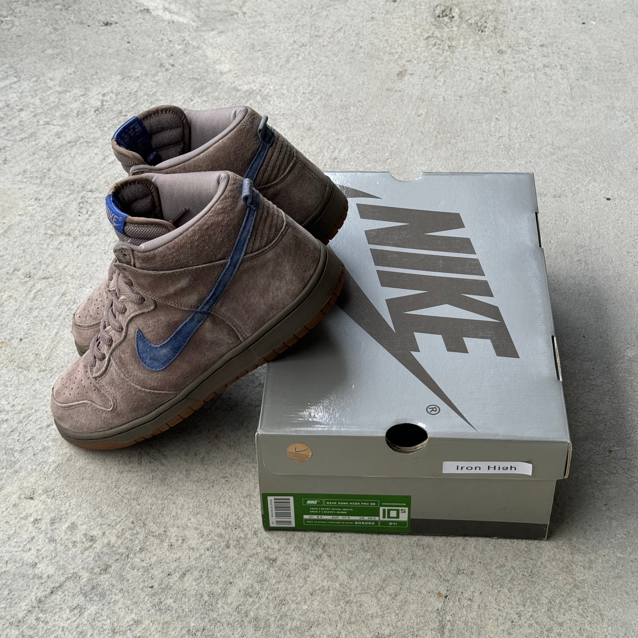 10.5 US - NIKE SB DUNK HIGH IRON W BOX 2003