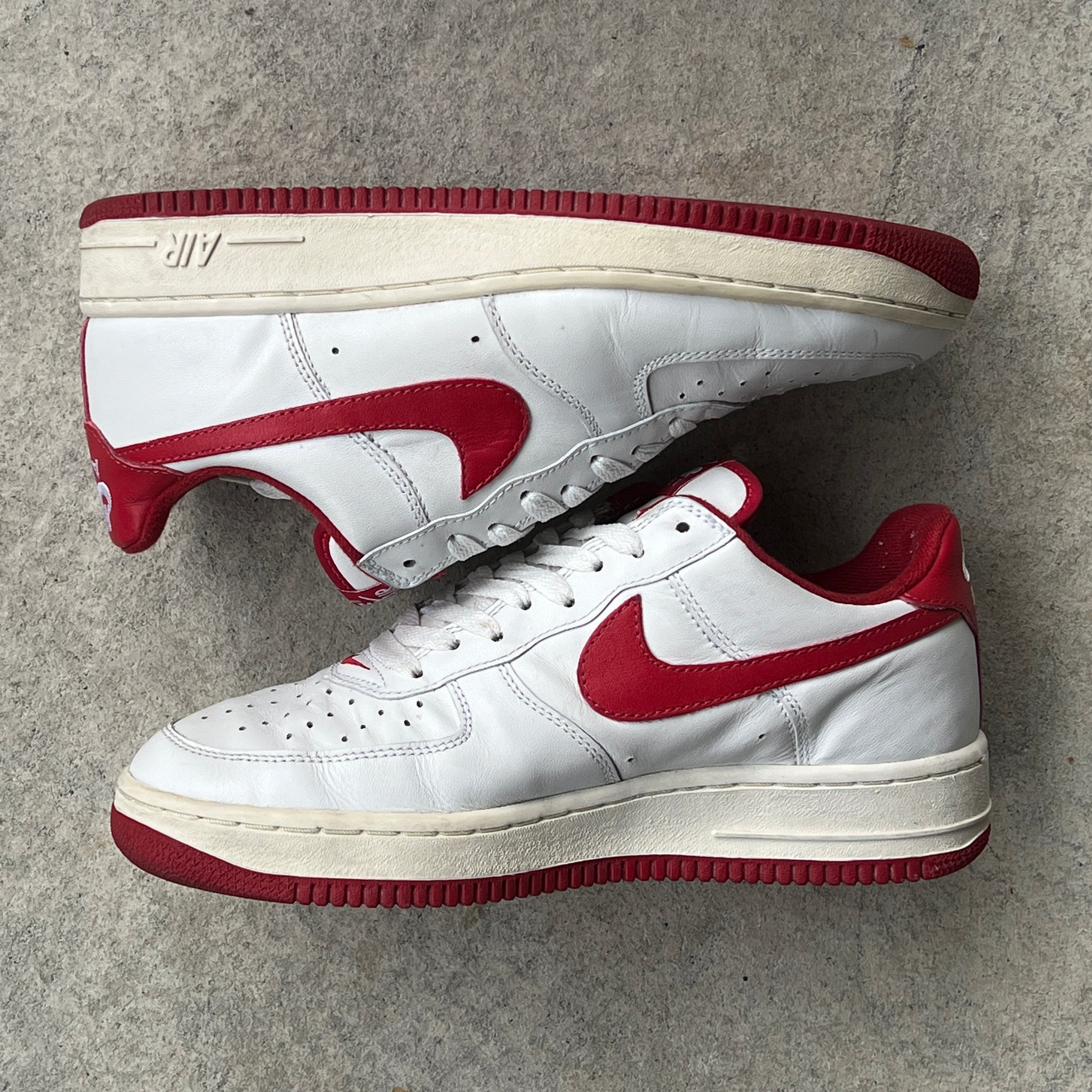 9 US - NIKE AIR FORCE 1 WHITE/RED SAMPLE 1999